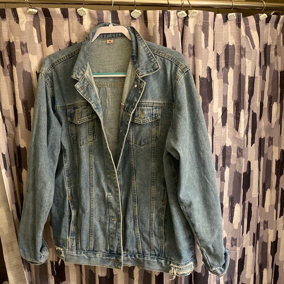 Michigan Wolverines Customized Oversized Jean Jacket - Picture 3 of 3